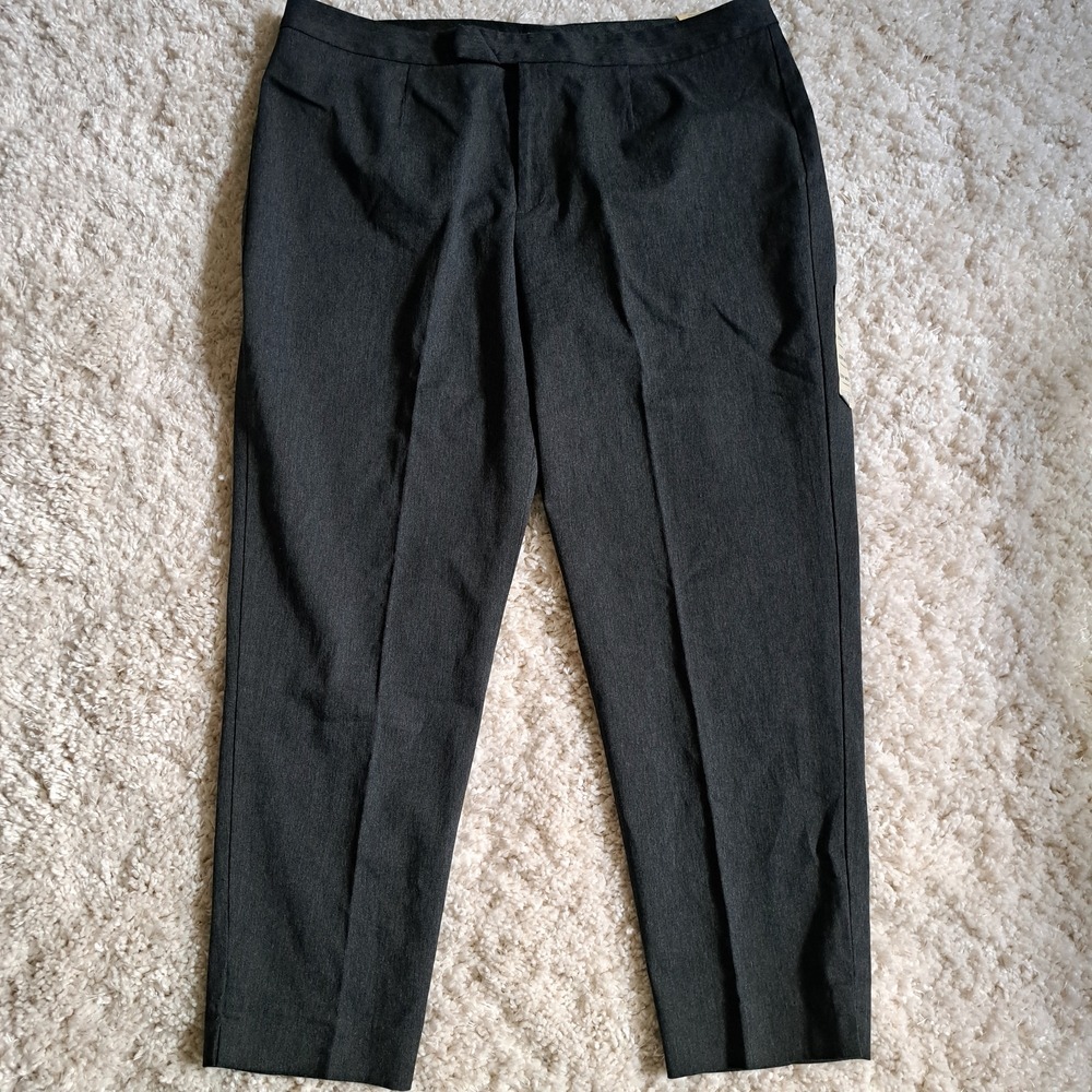 Dockers Woman Flat Front Stretch Pants Charcoal Gray‎ 22W Medium NWT